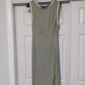 Free People Size Medium Sage Green Maxi Dress Open Back